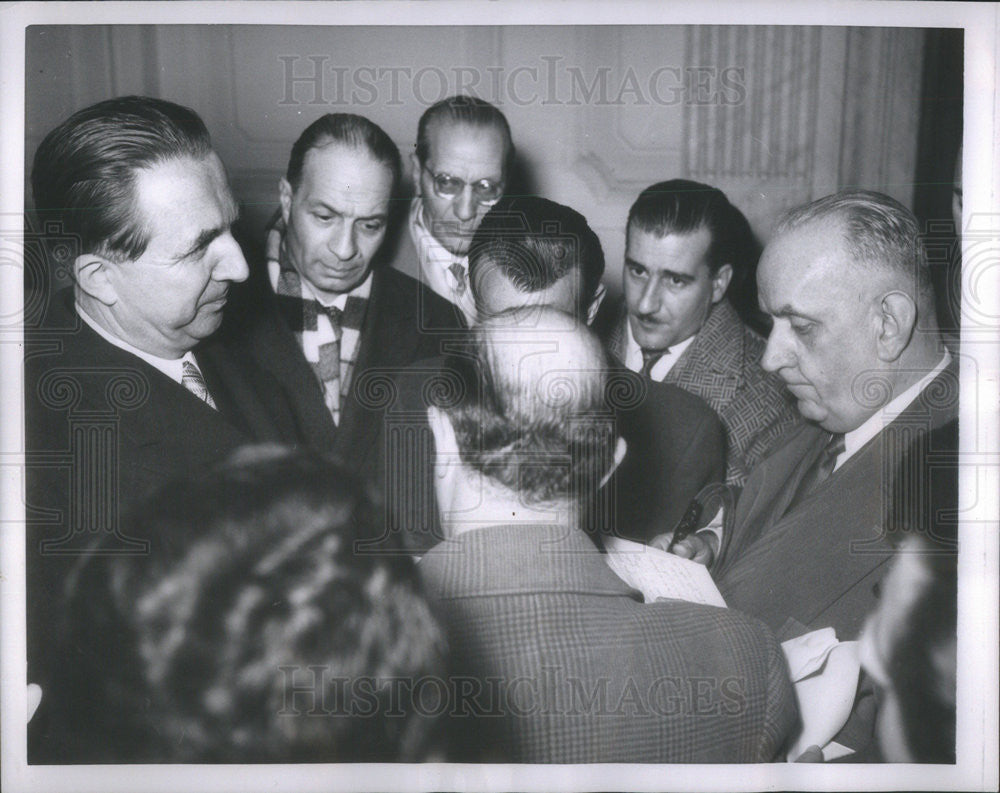 1954 Press Photo Italian Premier Giuseppe Pella Resigns - Historic Images