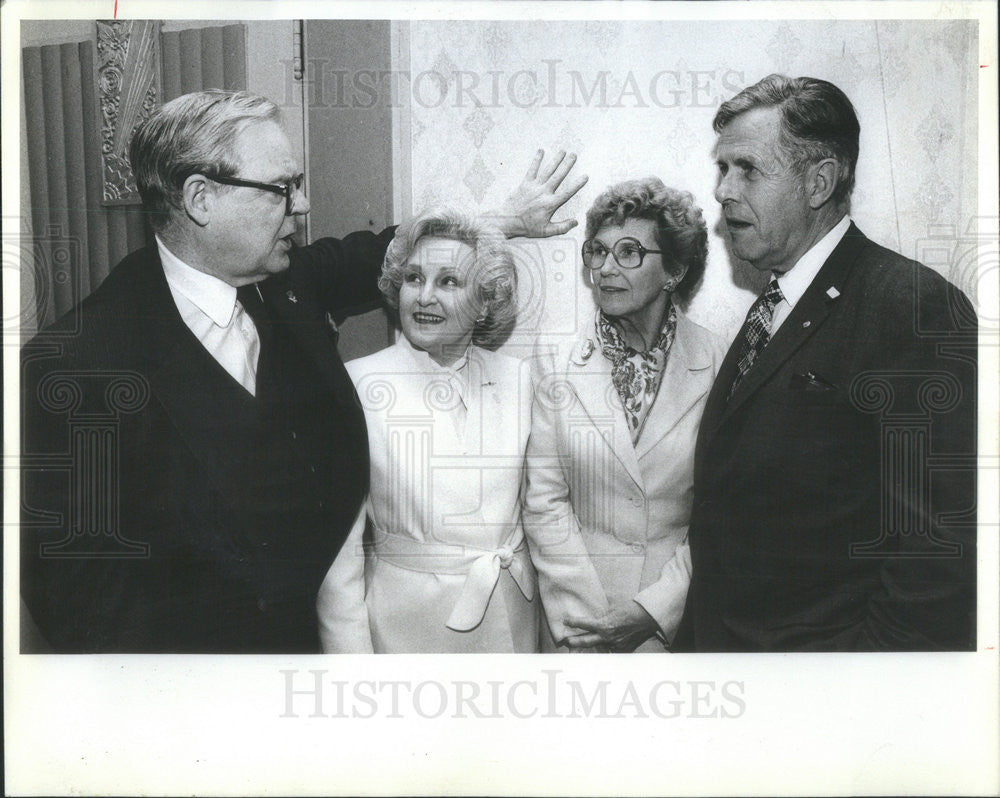 Undated Press Photo Ellie Himmel, Mr &amp; Mrs Everett Hollis, Mr &amp; Mrs Wilbur Pell - Historic Images