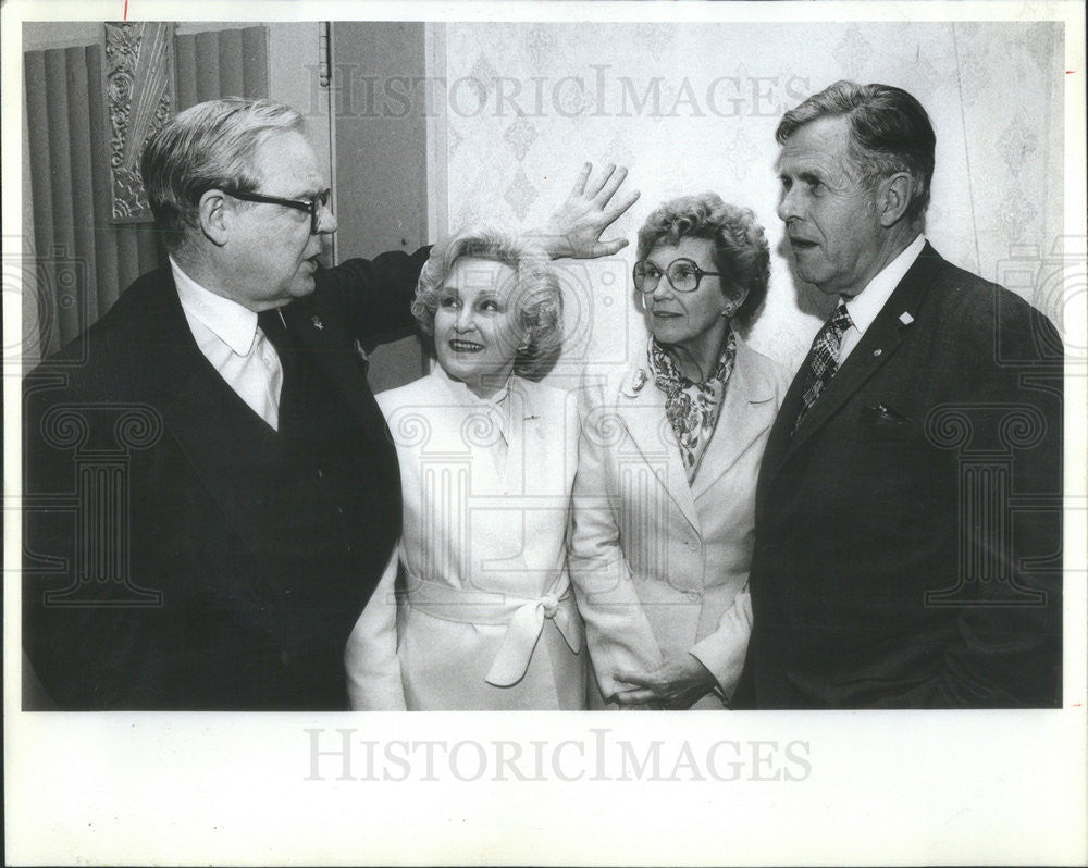 Undated Press Photo Ellie Himmel, Mr & Mrs Everett Hollis, Mr & Mrs Wilbur Pell - Historic Images