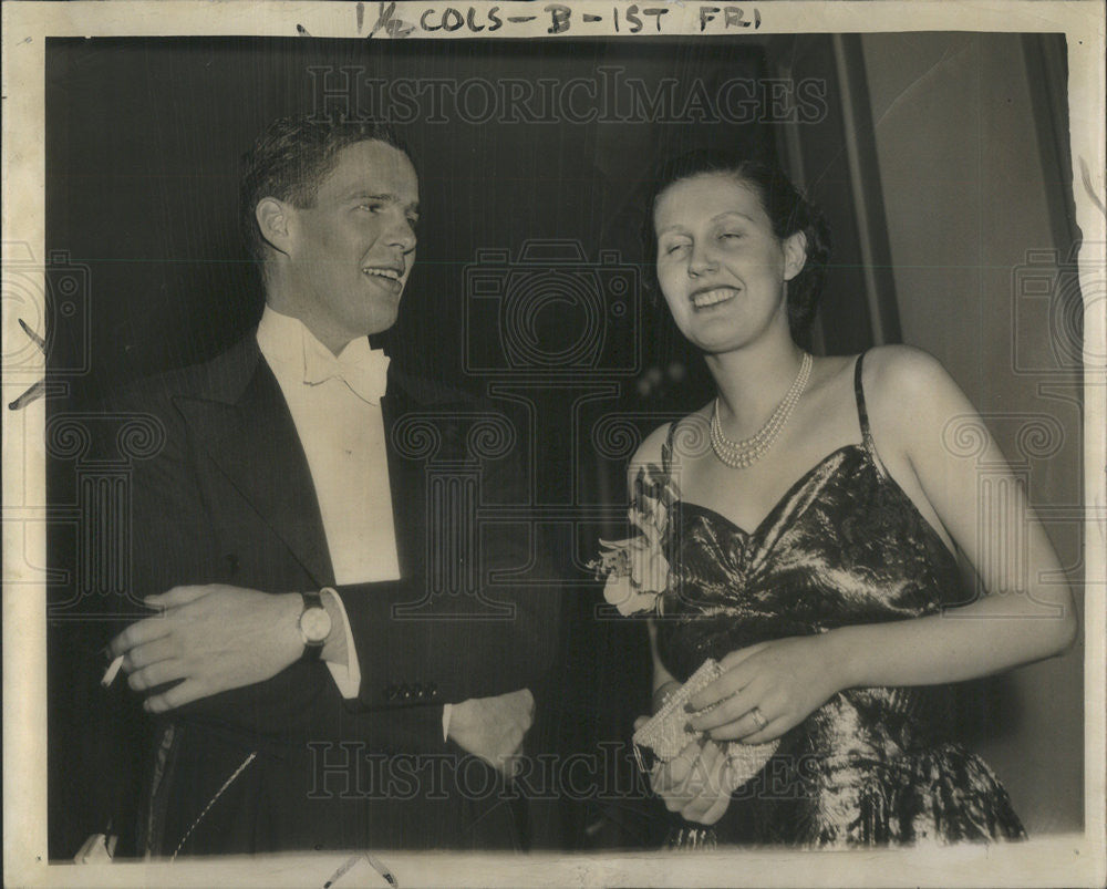 1940 Press Photo Mr &amp; Mrs Stuyvesant Peabody At B &amp; B Invitational - Historic Images