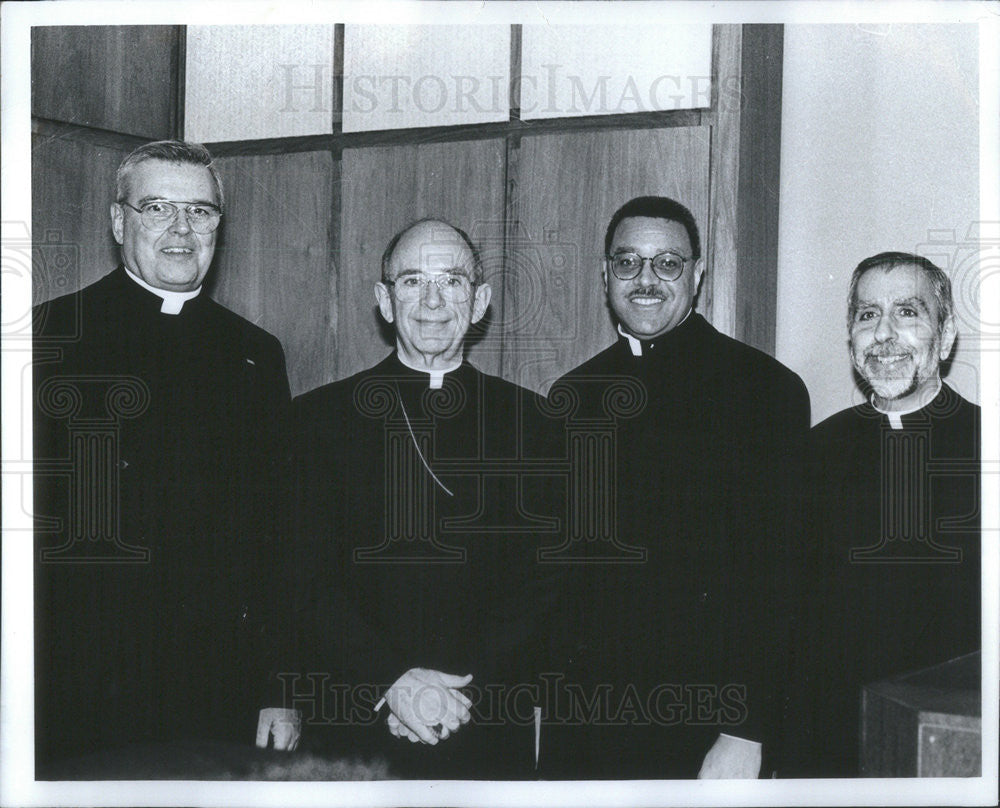 1995 Press Photo Most Rev Ed Conway,Cardinal Joseph Beradin,Most Rev Geo Murry - Historic Images