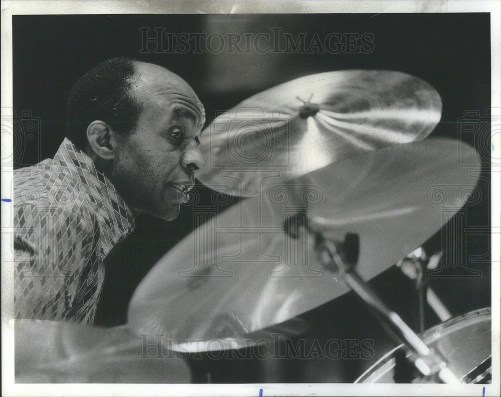 1978 Press Photo American Jazz Drummer Ed Thigpen To Conduct Drumming Clinics - Historic Images