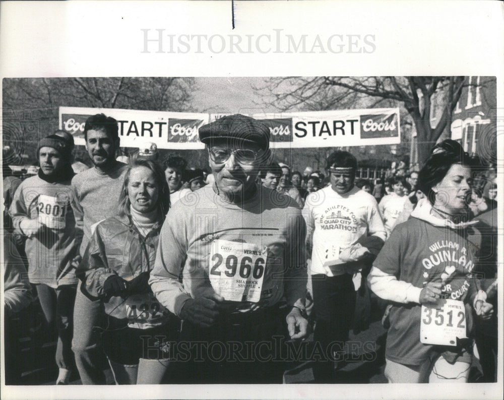 1987 Press Photo Jim Thomson runs a 10km race at age 81 - Historic Images