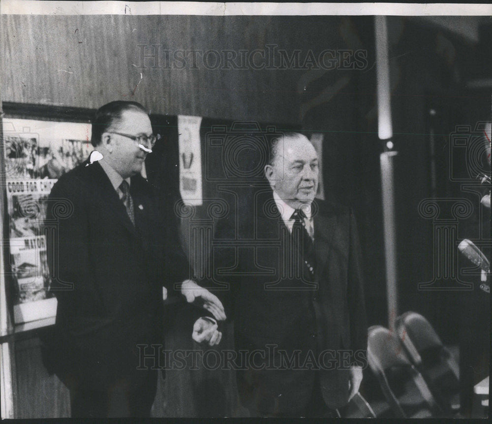 1971 Press Photo Chicago Building Trades Council President Thomas Nayder - Historic Images