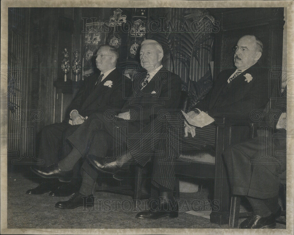 1948 Press Photo Rabbi Louis Mann 25th Anniversary Event Chicago Sinai - Historic Images