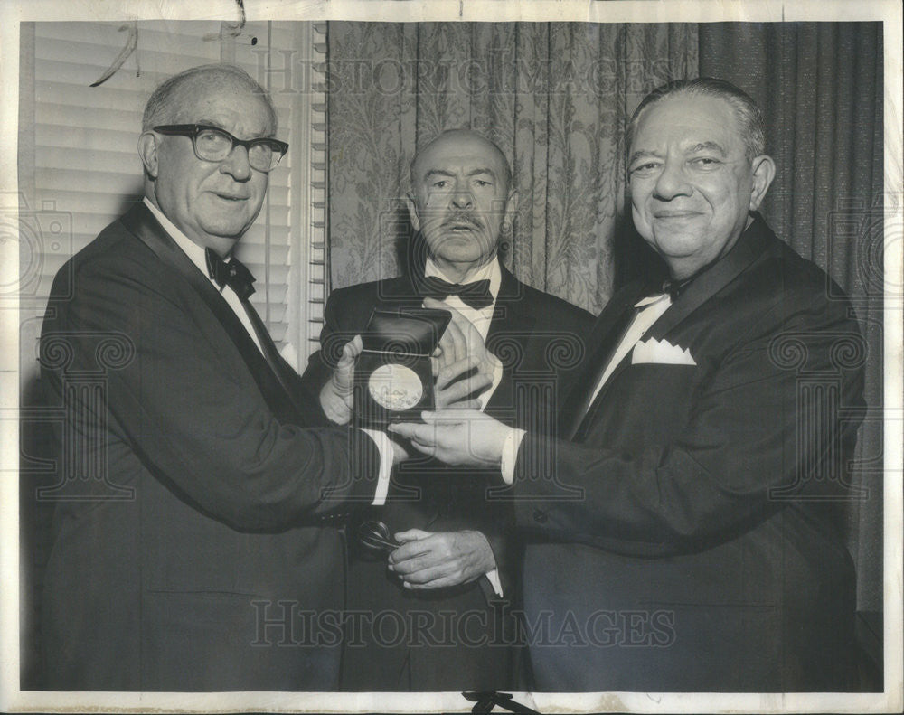 1963 Press Photo Ely Aaron, Louis L. Mann, Leland J. Wilhartz Human Rights Award - Historic Images