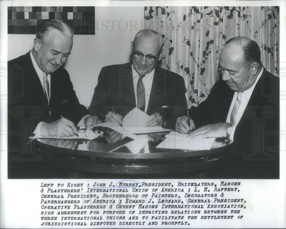 1962 Press Photo John Murphy,LM Raftery,Ed Leonard, - Historic Images