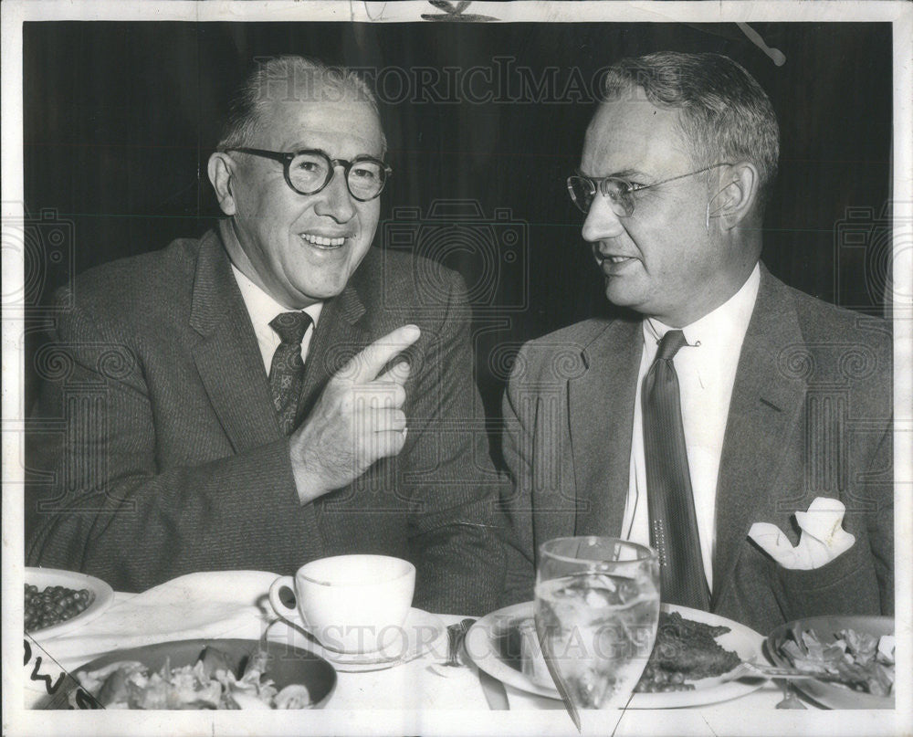 1958 Press Photo Agriculture Sec. Ezra Taft Benson President Howard Murphy - Historic Images