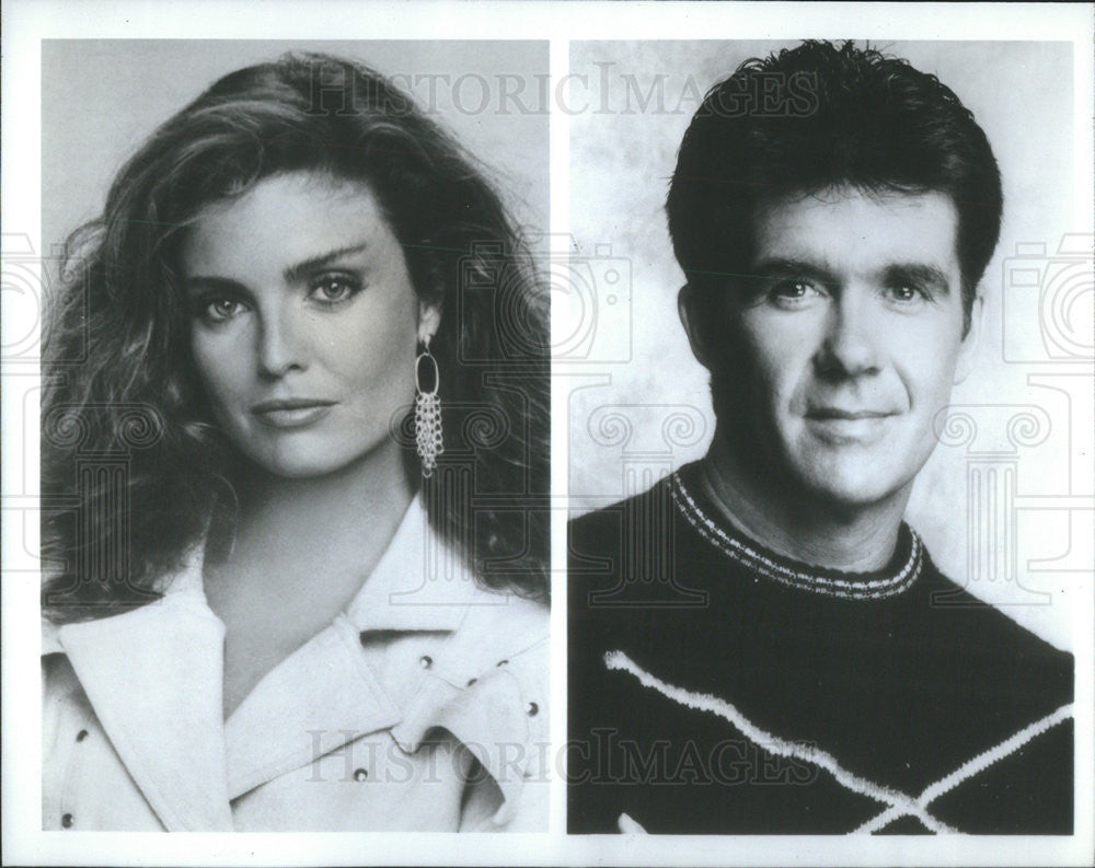 1988 Press Photo Alan Thicke and Tracey Scoggins,actors - Historic Images