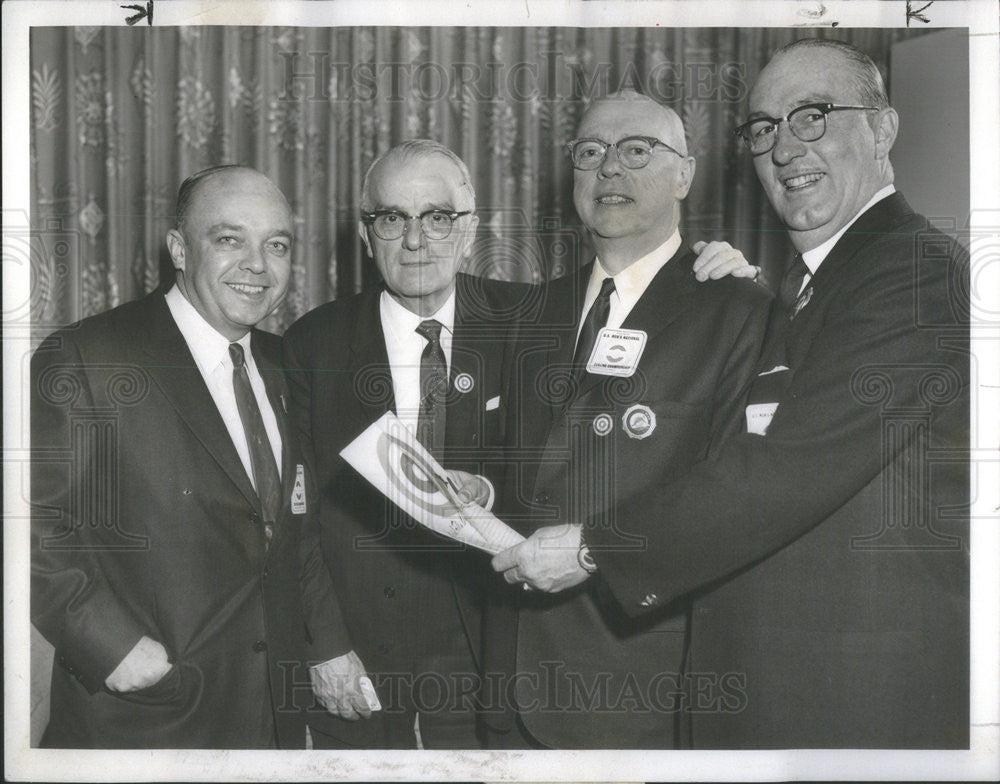 1960 Press Photo Leaders of the United States Mens Curling Assn Ralph Trieschman - Historic Images