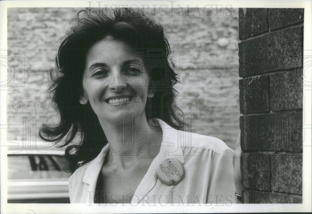 1981 Press Photo Sheila Thompson,Foundation for Freedom from Religion - Historic Images