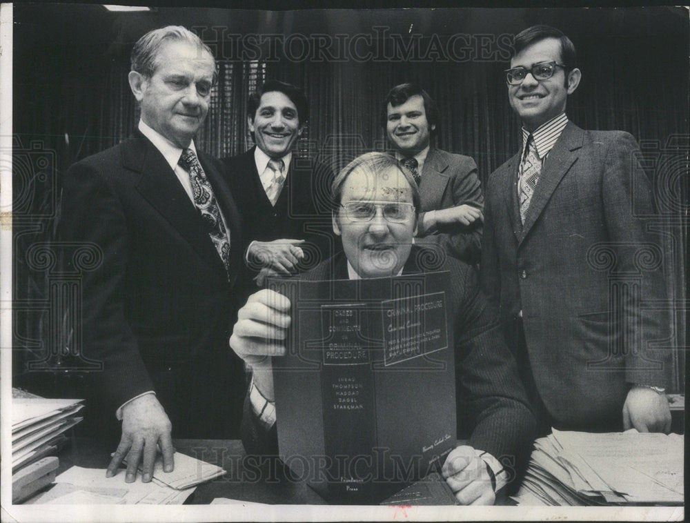 1974 Press Photo Fred E. Inbau James B. Zagel, Gary L. Starkman, James B. Haddad - Historic Images