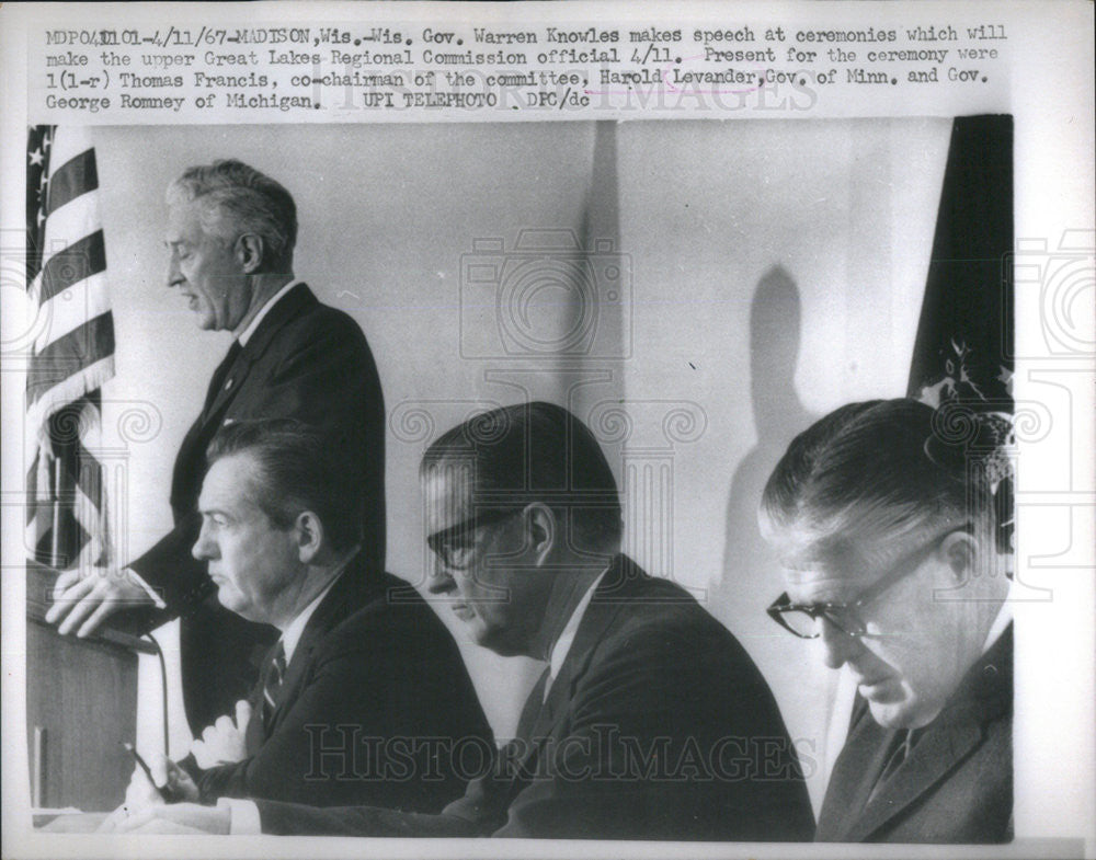 1967 Press Photo Politician Harold Levander - Historic Images