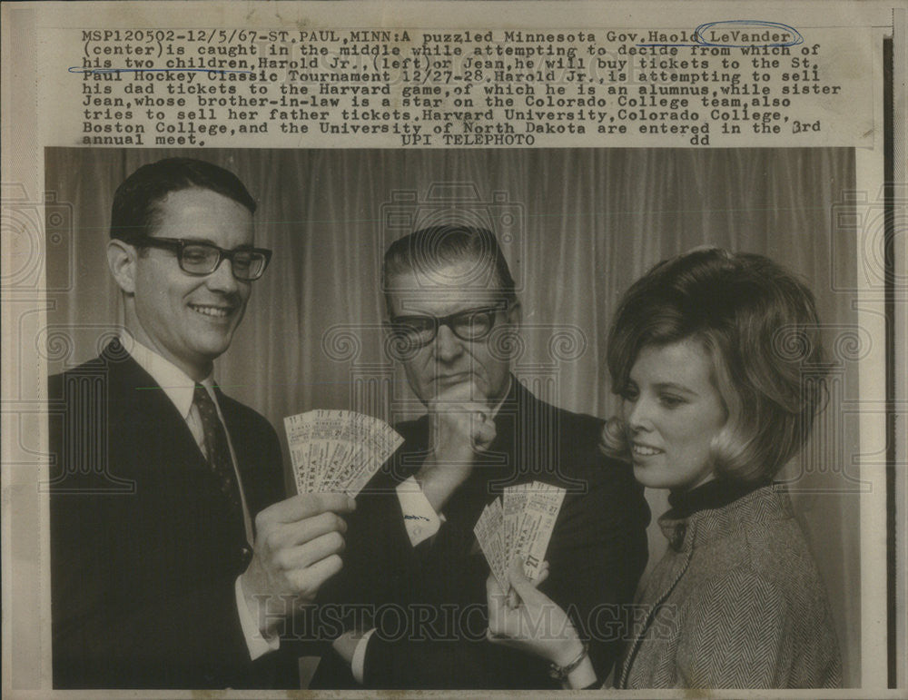 1967 Press Photo Governor Harold Levander - Historic Images