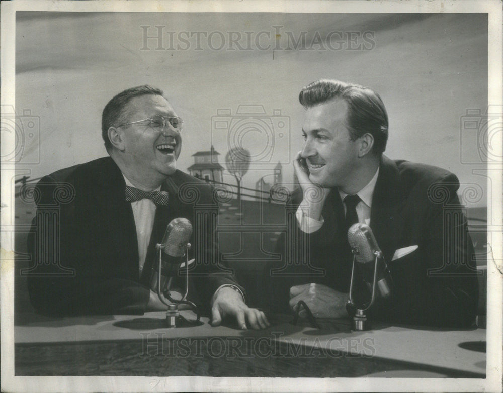 1955 Press Photo Sam Levenson Prepares To Take Over Two For The Money - Historic Images