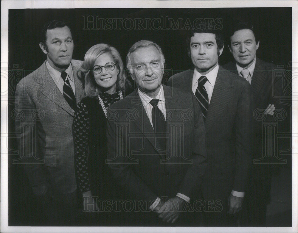 Undated Press Photo Walter Cronkite Roger Mudd Lesley Stahl Dan Rather Mike Wallace - Historic Images