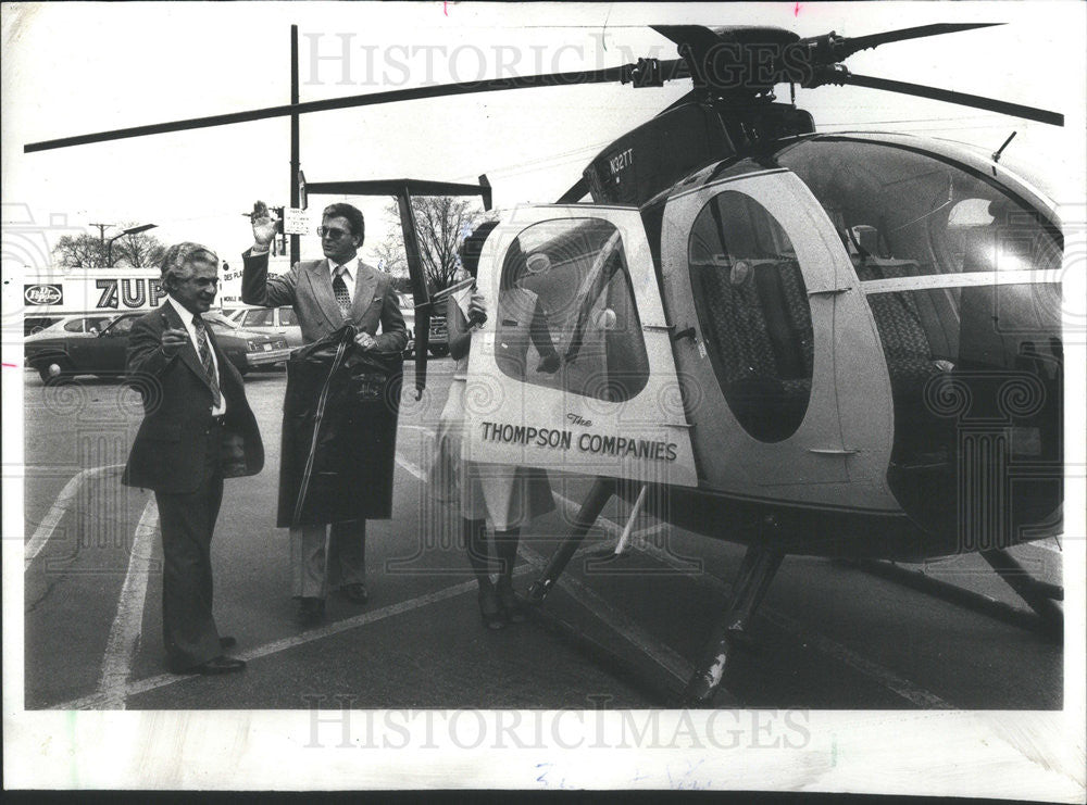 1978 Press Photo Allen Newman Mr Thompson and Mrs Thompson prepare to depart - Historic Images