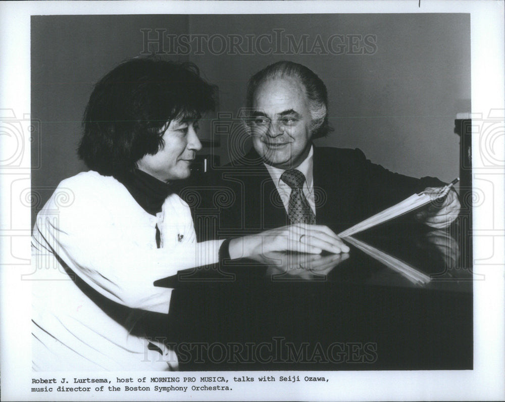 1981 Press Photo Robert J Lurtsema Morning Pro Musica Seiji Ozawa - Historic Images