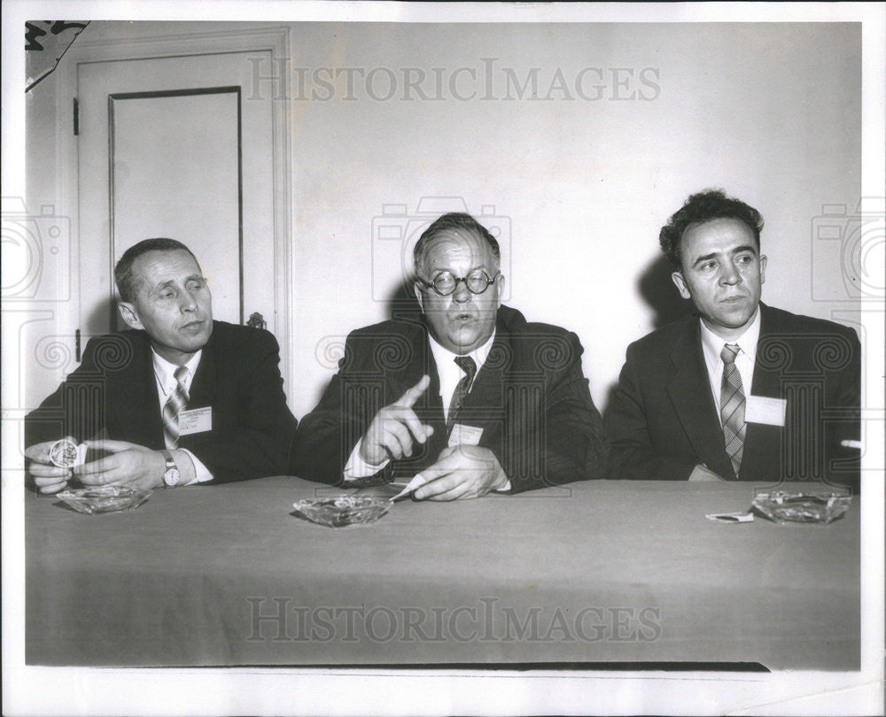 1958 Press Photo Anatoliy Fedoseev Boris Mozhzevelov Mikhail Tsekanovich - Historic Images