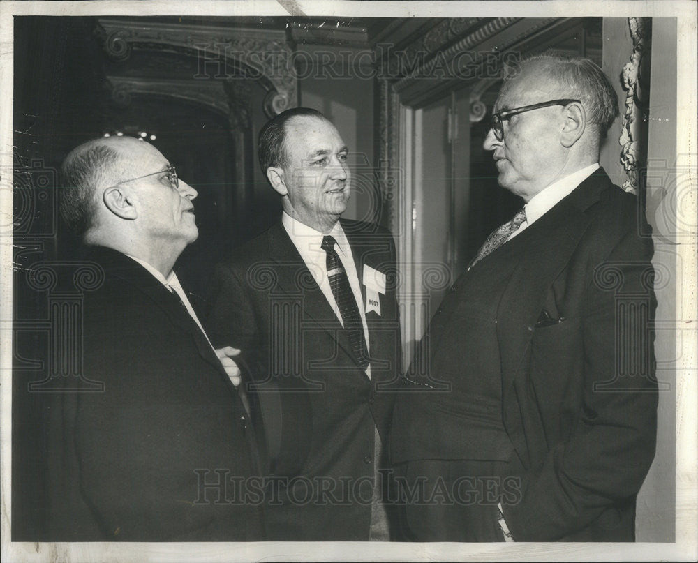 1956 Press Photo Bearsley Ruml, Archie Keene, and Kerry Smith, - Historic Images