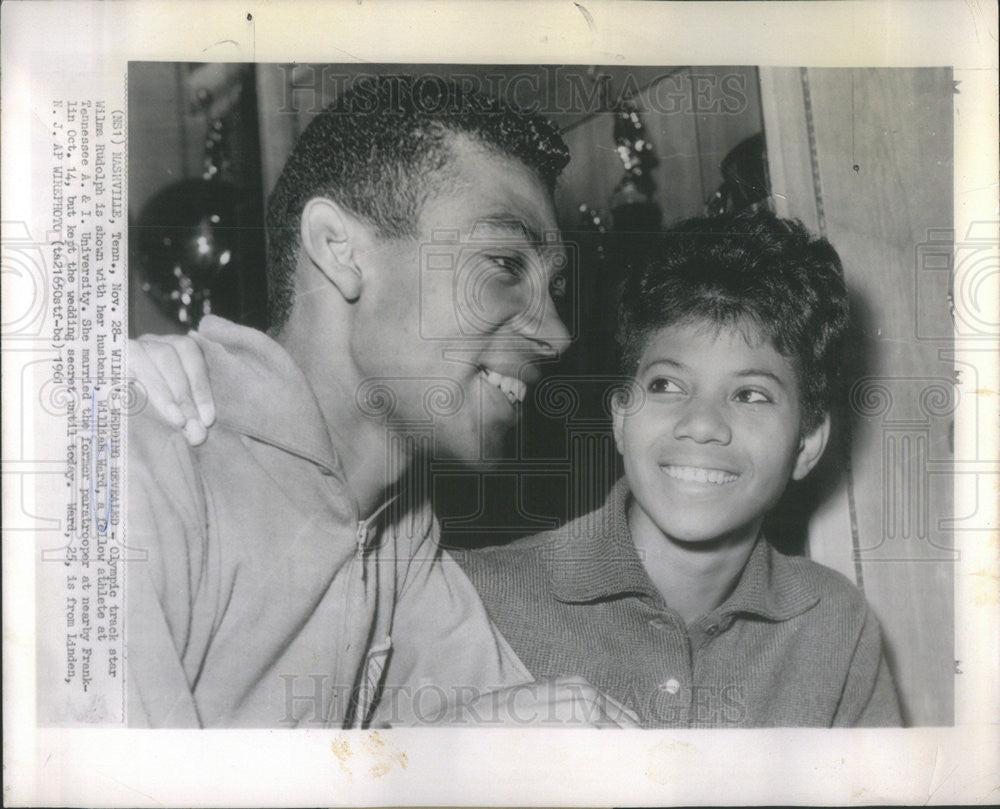 1961 Press Photo Wilma Rudolph Olympic Gold Medalist Weds William Ward ...
