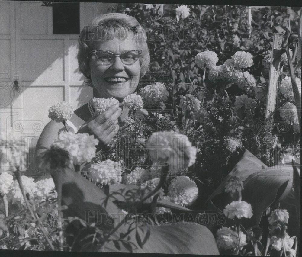 1968 Press Photo Gardening Winner of Mayor Daley&#39;s gardening contest - Historic Images