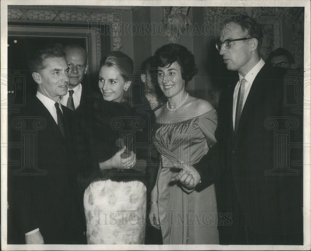 1962 Press Photo German Consul General Guenther Motz and Others Attend Party - Historic Images