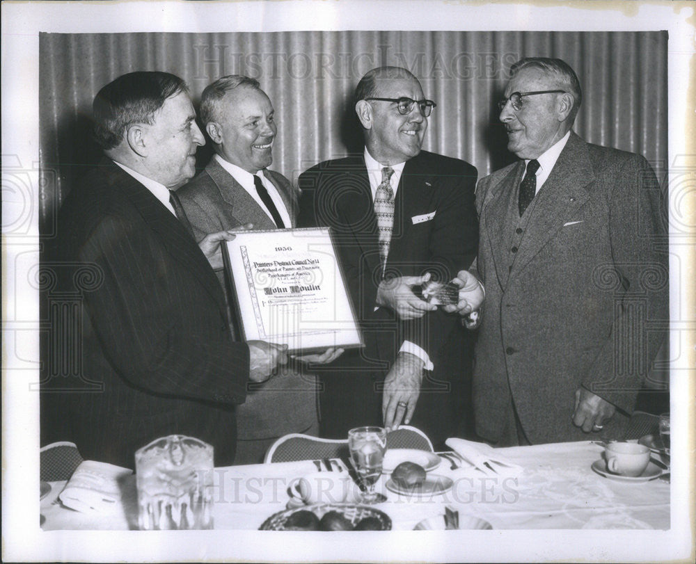 1956 Press Photo George Tuckbreiter, Stanley Johnson, John Moulin - Historic Images