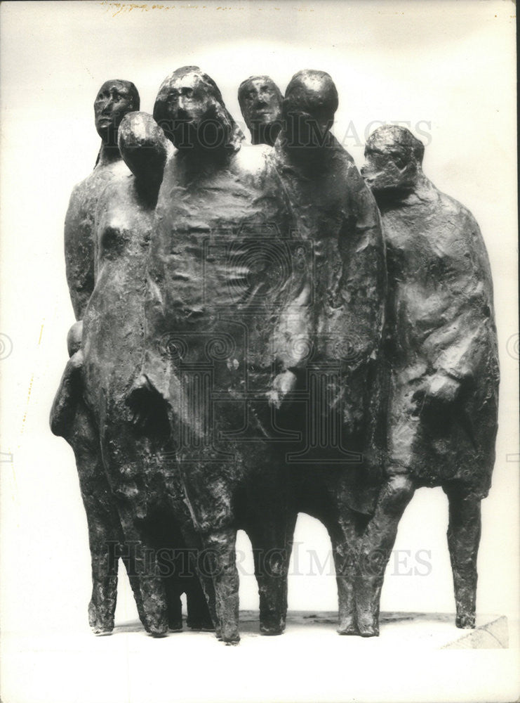 1969 Press Photo Group de la Deportation, 1960 Sculpture, Nathanael Neujean - Historic Images