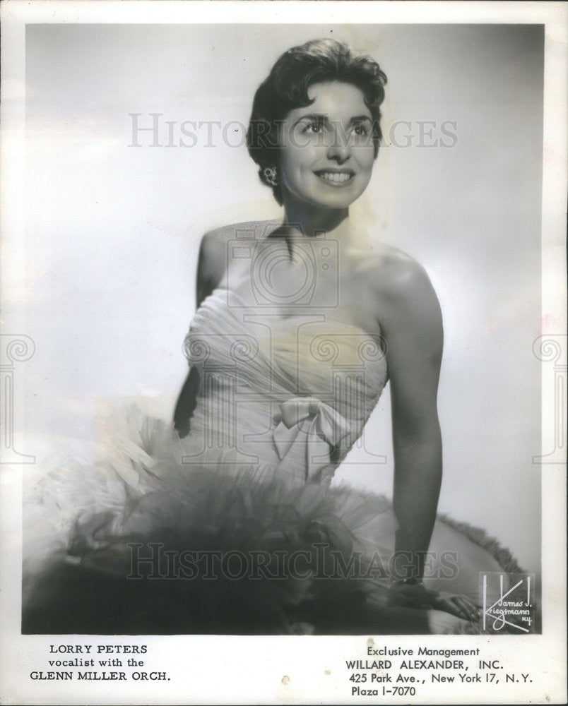 1957 Press Photo Singer Glenn Miller with Chuck Foster &amp; his Orchestra - Historic Images