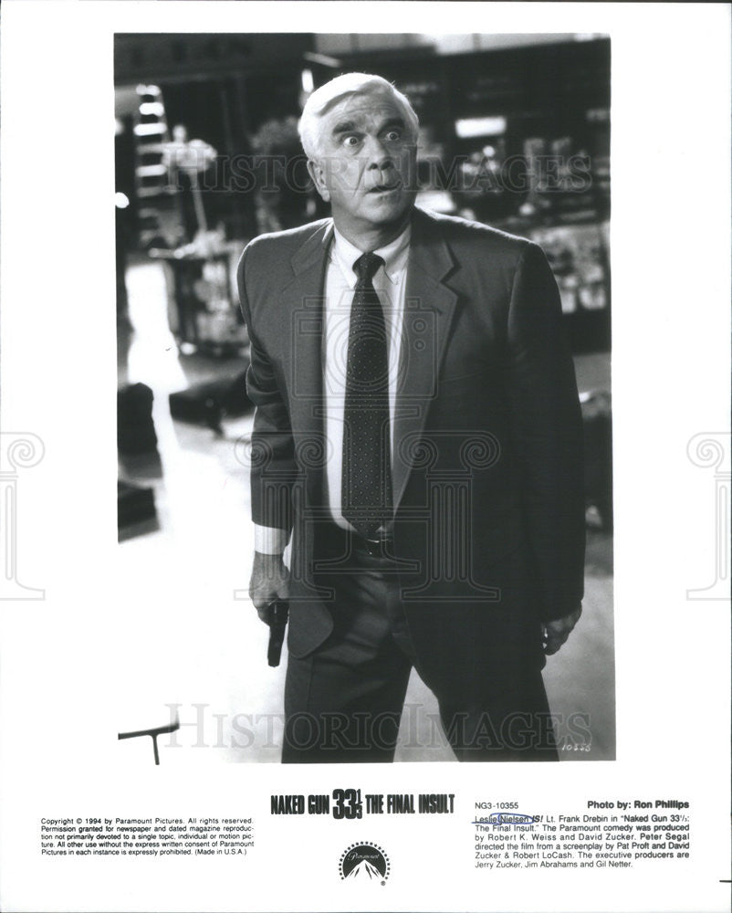 1994 Press Photo Leslie Nielson Naked Gun - Historic Images