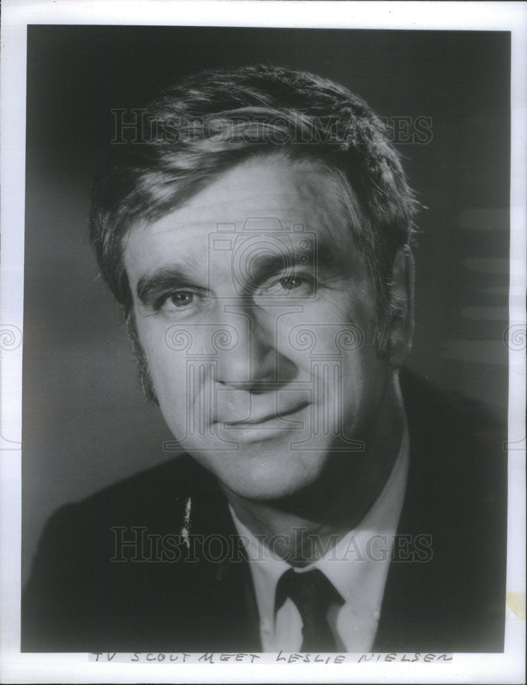 1978 Press Photo Leslie Nielsen on &quot;Bracken&#39;s World&quot; - Historic Images