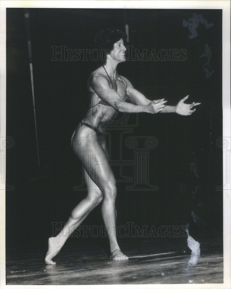 1986 Press Photo Nina Nicolia body building - Historic Images