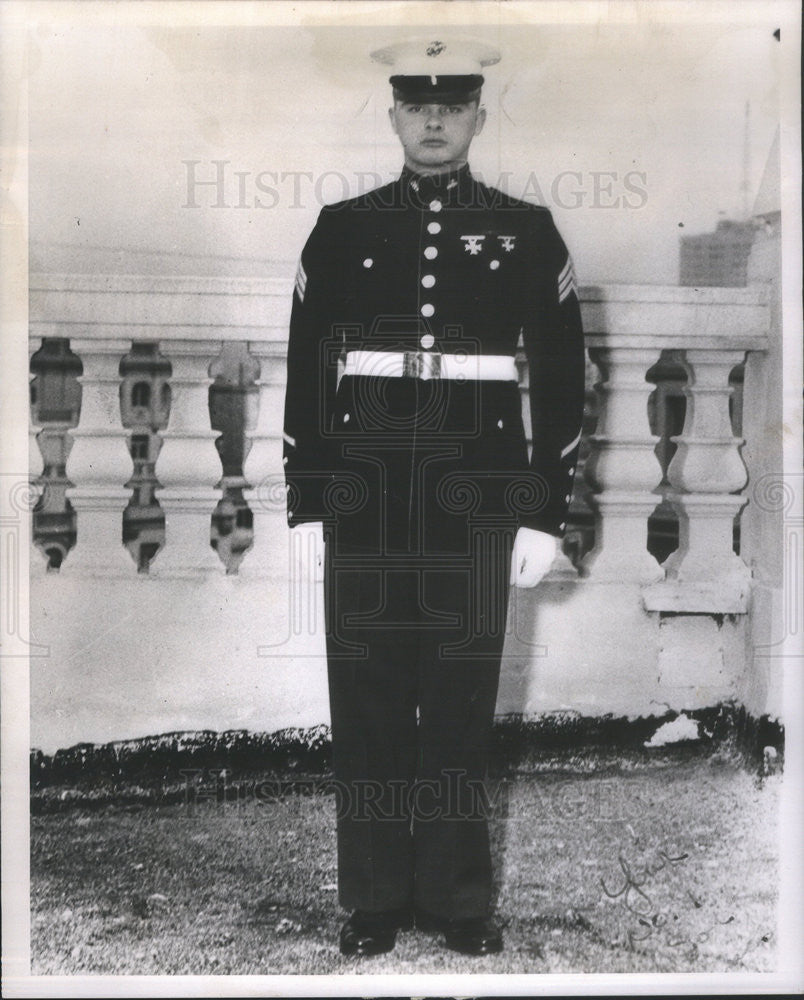 1961 Press Photo James Lucinskis US Marine - Historic Images