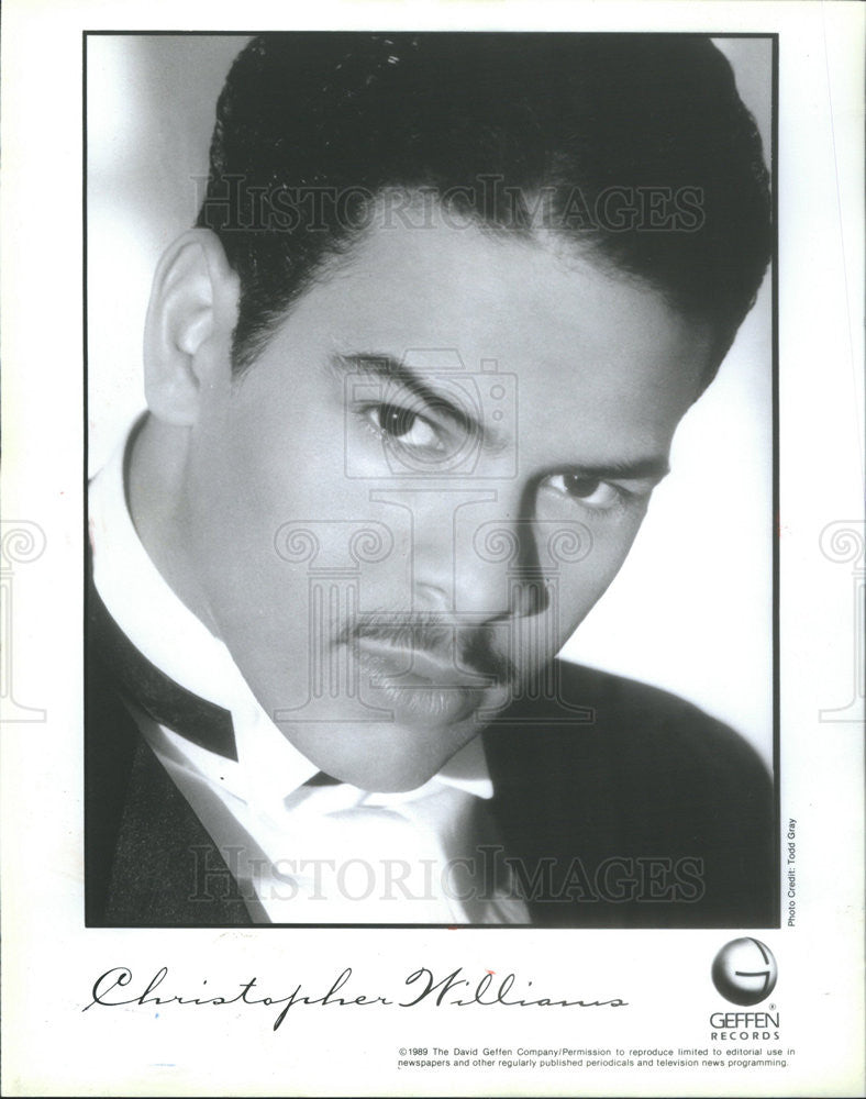 1989 Press Photo Pop singer Christopher Williams - Historic Images