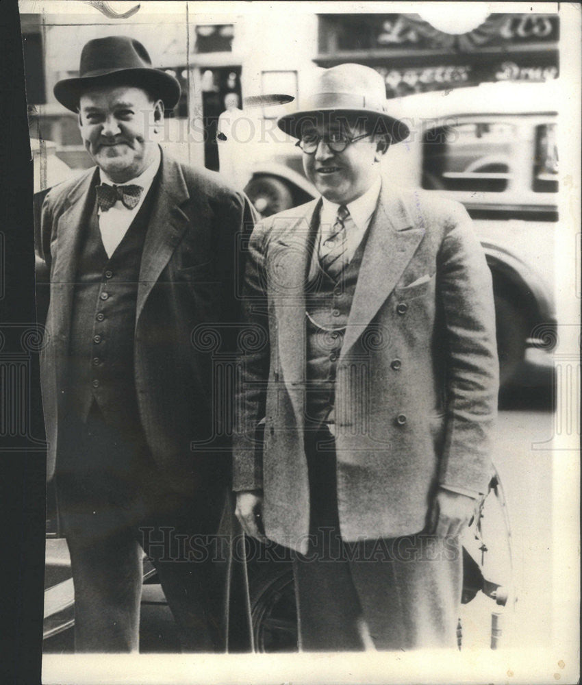 1932 Press Photo Gaston B Means Arrest US Marshal John M Clarkson - Historic Images