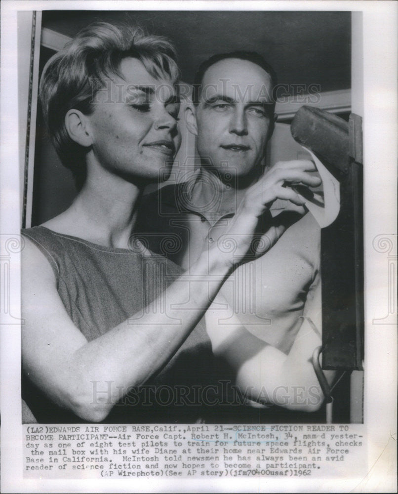 1963 Press Photo Air Force Captain Robert McIntosh Named Test Pilot Space Flight - Historic Images