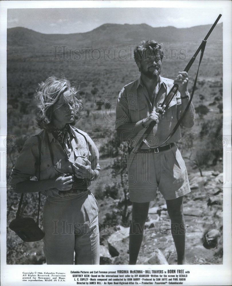 1969 Press Photo Virginia McKenna and Bill Travers film &quot;Born Free&quot; - Historic Images