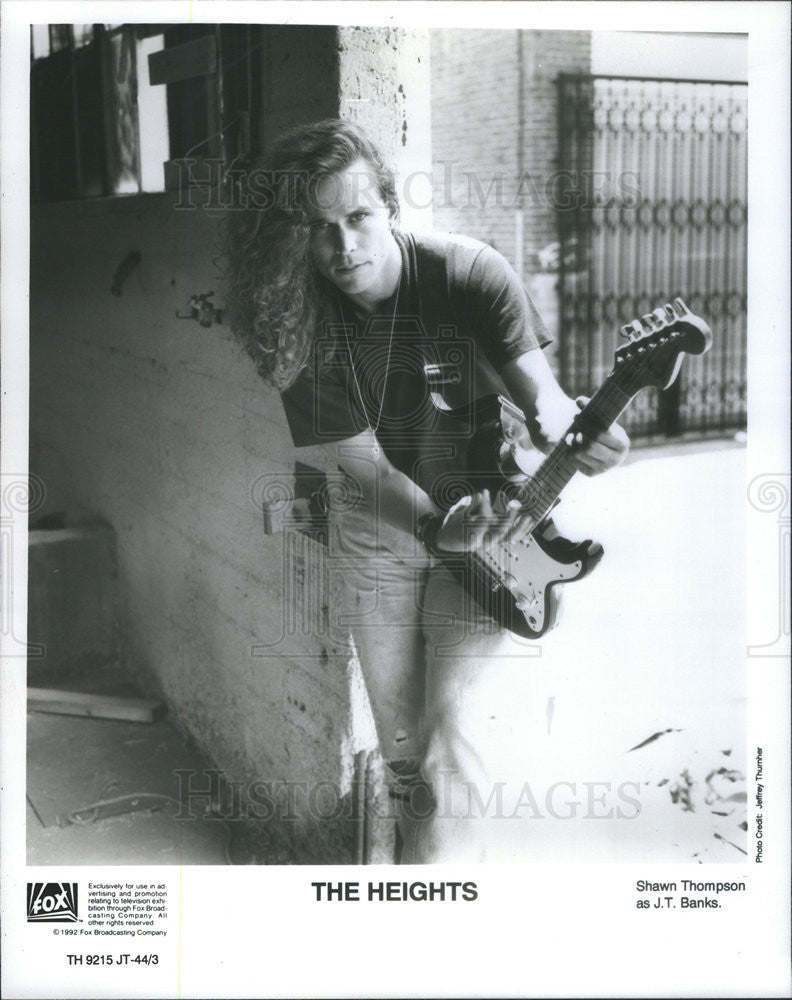 1992 Press Photo Musicians bands The Heights actor Shawn Thomson as J.T. banks - Historic Images