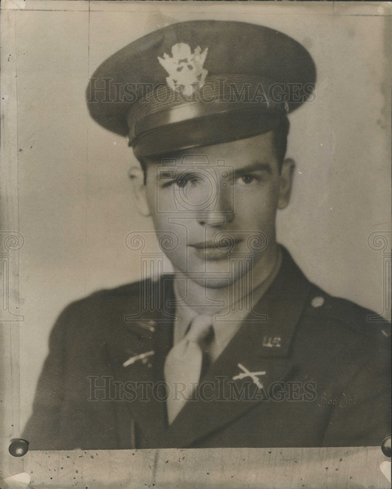 1943 Press Photo First Draftee For Army Service Promoted Lieut. James E. Manning - Historic Images