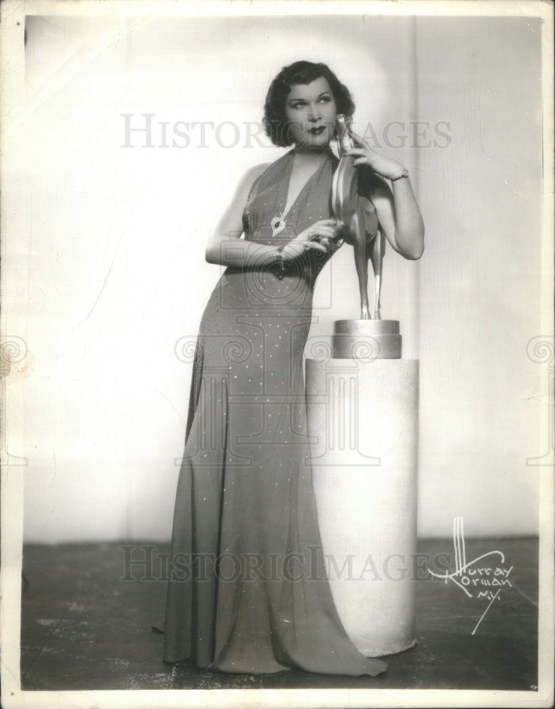 1937 Press Photo Ann Lester Singer Smart Songs Yacht Club - Historic Images