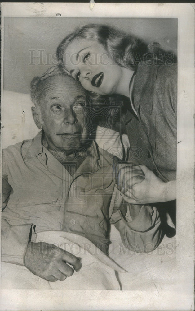 1957 Press Photo Tommy Manville Pat Gaston Showgirl Asbestos Heir Tenth Marriage - Historic Images