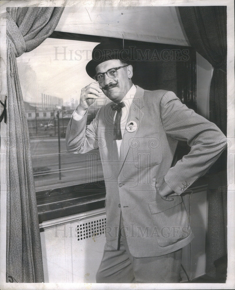 1956 Press Photo Gary Mayor Peter Mandich Steel City 50th Birthday Celebration - Historic Images