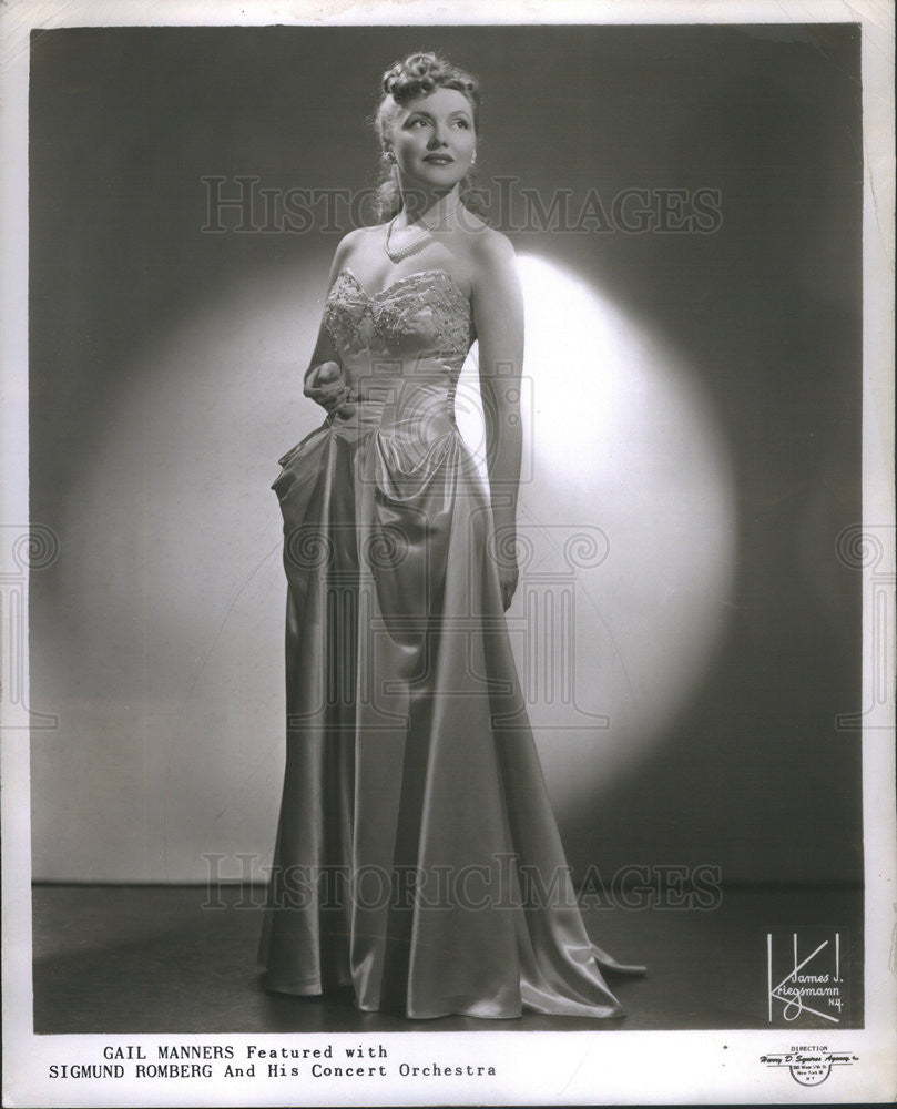 1950 Press Photo Copy Gail Manners Featured With Sigmund Romberg And His Orchest - Historic Images