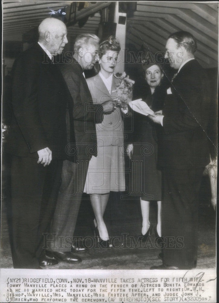 1941 Press Photo Tommy Mancille takes 5th wife - Historic Images