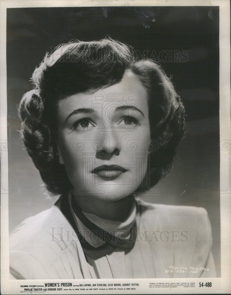 1955 Press Photo Phylis Thaxter in Women&#39;s Prison - Historic Images