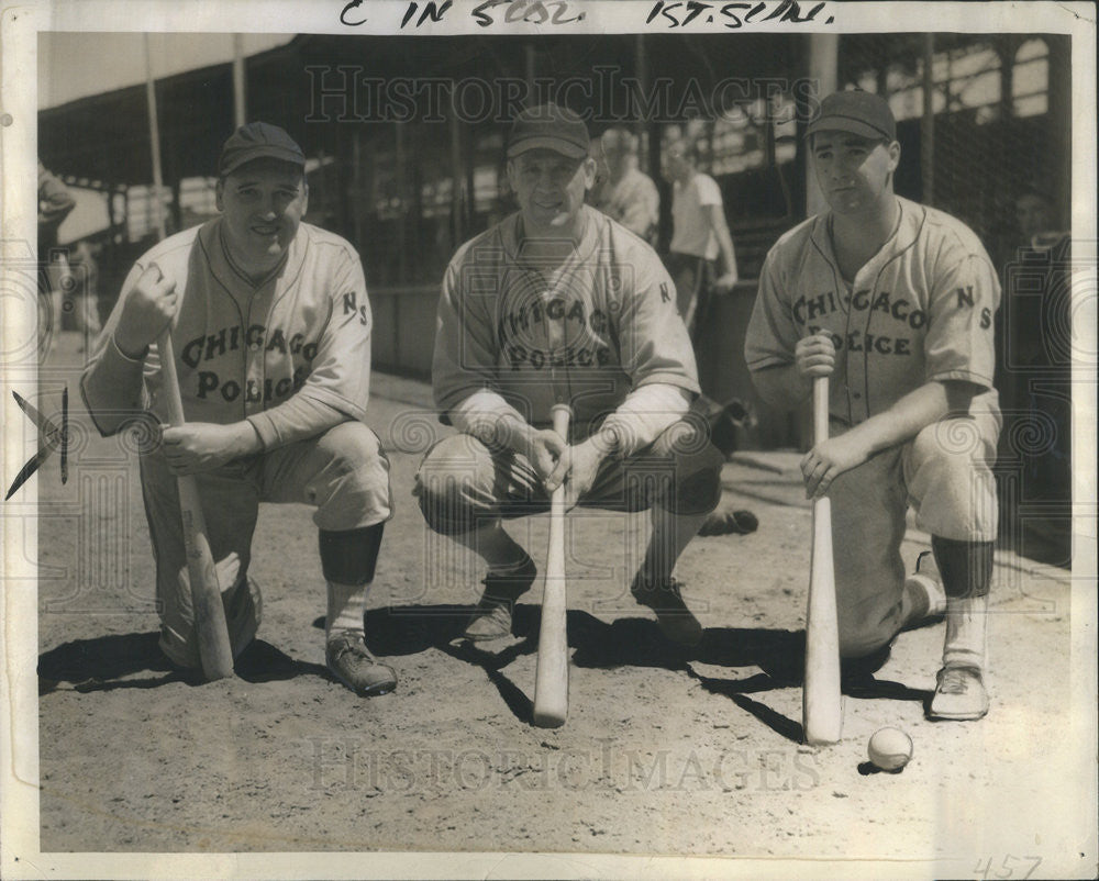 1940 Press Photo Chgo Northside Police baseball players - Historic Images