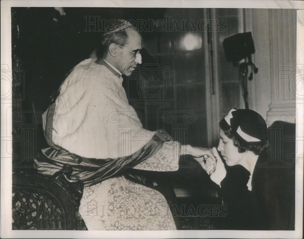 Press Photo Pope Pious XII When He was Cardinal Pacelli in New York - Historic Images