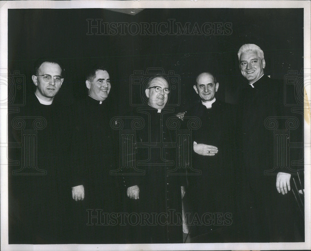 1963 Press Photo Pope Paul VI Chicago Cardinal Montini Msgr. Vincent Cooke - Historic Images