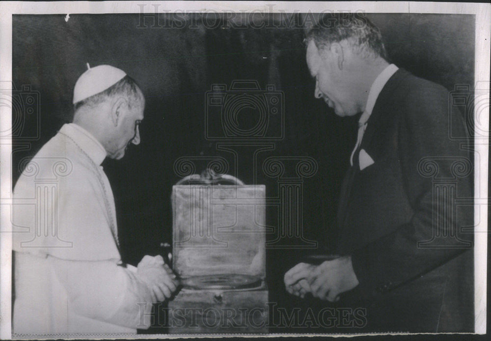 1964 Press Photo U.S. Ambassador to Italy F. Reinhardt and Pope Paul VI - Historic Images